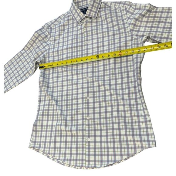 Mizzen + Main Performance‎ Shirt Mens Medium White Orange Stripes Button Up |W1 - Picture 5 of 5